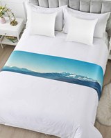 Pelari tempat tidur hutan hitam melempar lanskap alami Modern abstrak seni pelari tempat tidur Sofa melempar tempat tidur syal pelindung sarung