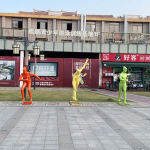 شخصية رياضية مخصصة حديثة متينة من الفولاذ المقاوم للصدأ شخصية مجردة تصميم منحوتات حجرية ممتازة 1 سنة - Product Image 2