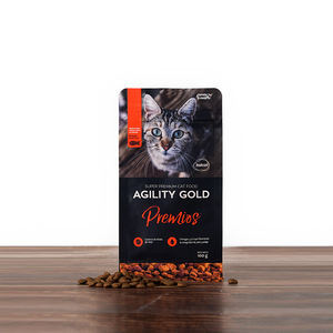 Pochette sur support lyophilisée pour aliments pour animaux de compagnie à fond plat en plastique imprimé personnalisé <span class=keywords><strong>Sac</strong></span> d'emballage alimentaire en plastique à fermeture éclair pour aliments en PE AL - Product Image 6