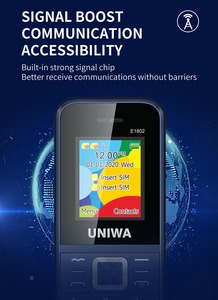 E1802, téléphone portable 2G, téléphone à bouton poussoir 1.77 pouces, pour senior, double SIM, FM sans fil, double veille, 1800mAh - Product Image 2