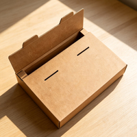 Cajas de Envío Planas Hechas a Mano, Reutilizables y Ecológicas, de Cartón Corrugado para Empaque de Ropa - Diseño de Logotipo Personalizado a la Moda