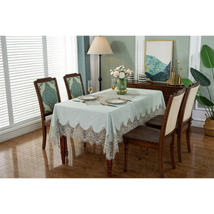 Tovaglia all'Ingrosso in Tessuto di Poliestere e <span class=keywords><strong>Lino</strong></span> con Ricamo su Rete, Colore Sofisticato di Tendenza - Product Image 2