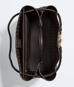 Bottega BV <b>Small</b> Andiamo Top handle bag in supple Intrecciato leather with signature knot detail and <b>sliding</b> cross-body Veneta - Product Image 4