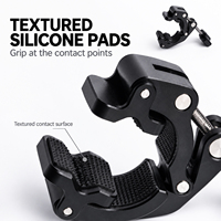 Pince de fixation pour caméra Super Crab Clamp avec trous filetés de 1/4 pouce pour tuyaux ronds, surfaces planes, éclairages LED et autres équipements photographiques