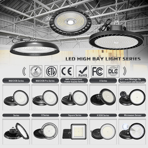 Luce <span class=keywords><strong>LED</strong></span> UFO High Bay Rotonda Ultrasottile da 200W IP65, Corpo in Alluminio, Lampada <span class=keywords><strong>Industriale</strong></span> per Interni, Negozi, Magazzini e Garage - Product Image 6