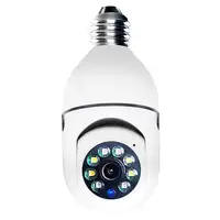 Caméra de vidéosurveillance bidirectionnelle 1080P WiFi, appareil couleur avec Vision nocturne, suivi automatique et appel bidirectionnel, ampoule, haute qualité