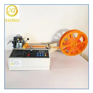 Fabric automatic warning brother kapton die nylon suppliers cold computer film satin device ribbon tape cut cutting machine