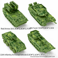 Bloques de Construcción 4D a Escala 1:44, Tanque Pesado Alemán Tiger, Modelo Militar Clásico, Microbloques para Exhibición en Caja de Arena