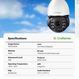 GX-PL2X36D-M5C 5MP <span class=keywords><strong>Moins</strong></span> <span class=keywords><strong>cher</strong></span> 36x Zoom optique Sécurité IP PTZ Caméra humaine Suivi automatique Audio bidirectionnel Emplacement pour <span class=keywords><strong>carte</strong></span> <span class=keywords><strong>SD</strong></span> - Product Image 2