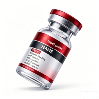 Étiquettes personnalisées imperméables pour flacons de 3 ml, 5 ml, 10 ml, autocollants pour suppléments de peptides avec service de conception gratuit