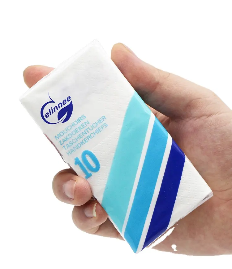 Cep doku günlük kullanım yumuşak Premium cilt dostu temizleyici yüz tek kullanımlık Mini peçete cep kağıt mendili mendil