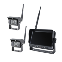 Monitor Inalámbrico AHD de 7 Pulgadas para Automóvil, Detección de Alarma AI BSD, Monitor de Autobús, Monitor Cuádruple con Grabación para Camión