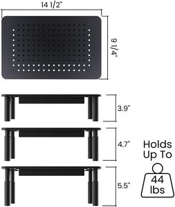 2022 MG Riser Monitor Meja Logam dengan Laci Hitam Monitor Riser Berdiri Monitor Ganda Berdiri untuk Layar Komputer - Product Image 4