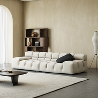 Ensemble de canapés de salon en velours minimaliste de luxe italien Zayshine, modulaire, 3 à 4 places, combinaison libre, villa, appartement, canapé d'angle