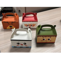 Carton de gâteau de dessin animé pour emballage de boîte à biscuits boîte-cadeau créative, boîte d'emballage alimentaire de qualité alimentaire pour enfants personnalisée 250gsm