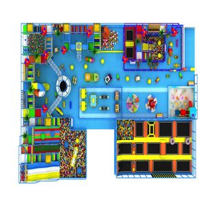 Parque de trampolín para interiores, pista de aire inflable, campo de fútbol, cancha de baloncesto, cancha deportiva llena de aire con suelo hinchable - Product Image 4