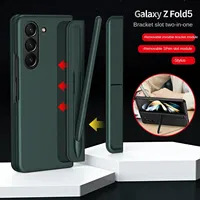 Étui pliable antichoc mat et agréable au toucher avec support amovible pour stylet pour Samsung Galaxy Z Fold 7 6 5 4 3 5G