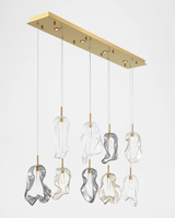 Villa Duplex Lustres Suspendus Plafond Lustre En Verre Cristal pour Salon Escaliers