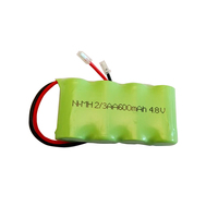 Paket Baterai Isi Ulang 4.8V 400mAh NiMH AA 2/3 Kabel 4-Kawat dengan Colokan Universal untuk Mainan RC Lampu Darurat LED
