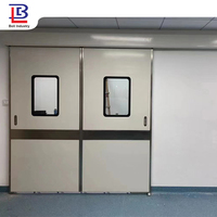 Puertas corredizas herméticas automáticas para Hospital, sala limpia, laboratorio, farmacia, una hoja, doble hoja