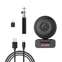 Joyusiing 4K 30 FPS USB CMOS Akış Kamerası Web Kamerası Gürültü Önleyici Mikrofon RGB Işık Otomatik Odaklama Oyun Canlı Yayını