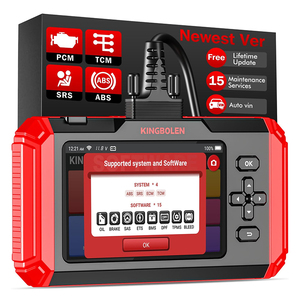 Escáner OBD2 Kingbolen S800, Herramienta de Diagnóstico para 4 Sistemas de Automóviles, ABS, SRS, ECM, TCM, 15 Reinicios, Reinicios de Aceite, Frenos, SAS, ETS, Uso Gratuito de por Vida - Product Image 1