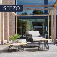 Ensemble de canapés de jardin style moderne 2026, résistant aux intempéries, en forme de L, design moderne, structure en aluminium, pour terrasse extérieure