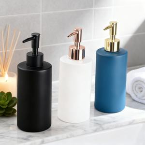 Bouteille en plastique PET à épaule plate avec pompe, transparente, pour shampoing, lotion corporelle et savon liquide, 250ml, 500ml, 8oz, 16oz - Product Image 5