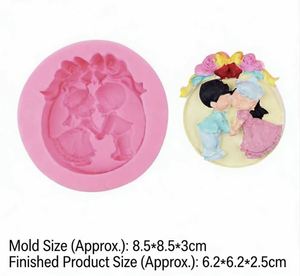 3D Sleeping Baby Silicone <b>Mold</b> for Wedding <b>Cake</b> Topper, Family Theme Fondant Decor, Angel Baby <b>Mold</b> for Wedding Party Favors - Product Image 2