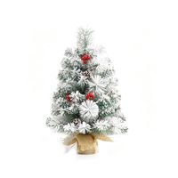 Sapin de Noël en PVC pour simulation, 45/60 cm, aiguilles de pin denses et floquées, mini format de bureau, fabriqué en Chine