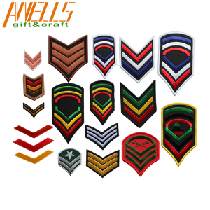 Glow in Dark Millitary Uniform Chevrons Sergeant Stripes US Army Embroidered Arms Emblem Iron On