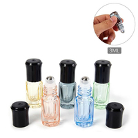 Emballage d'essai cosmétique avec couvercle hermétique, petits flacons en verre rechargeables de 3 ml avec pompe, pour huiles d'aromathérapie, impression sérigraphique