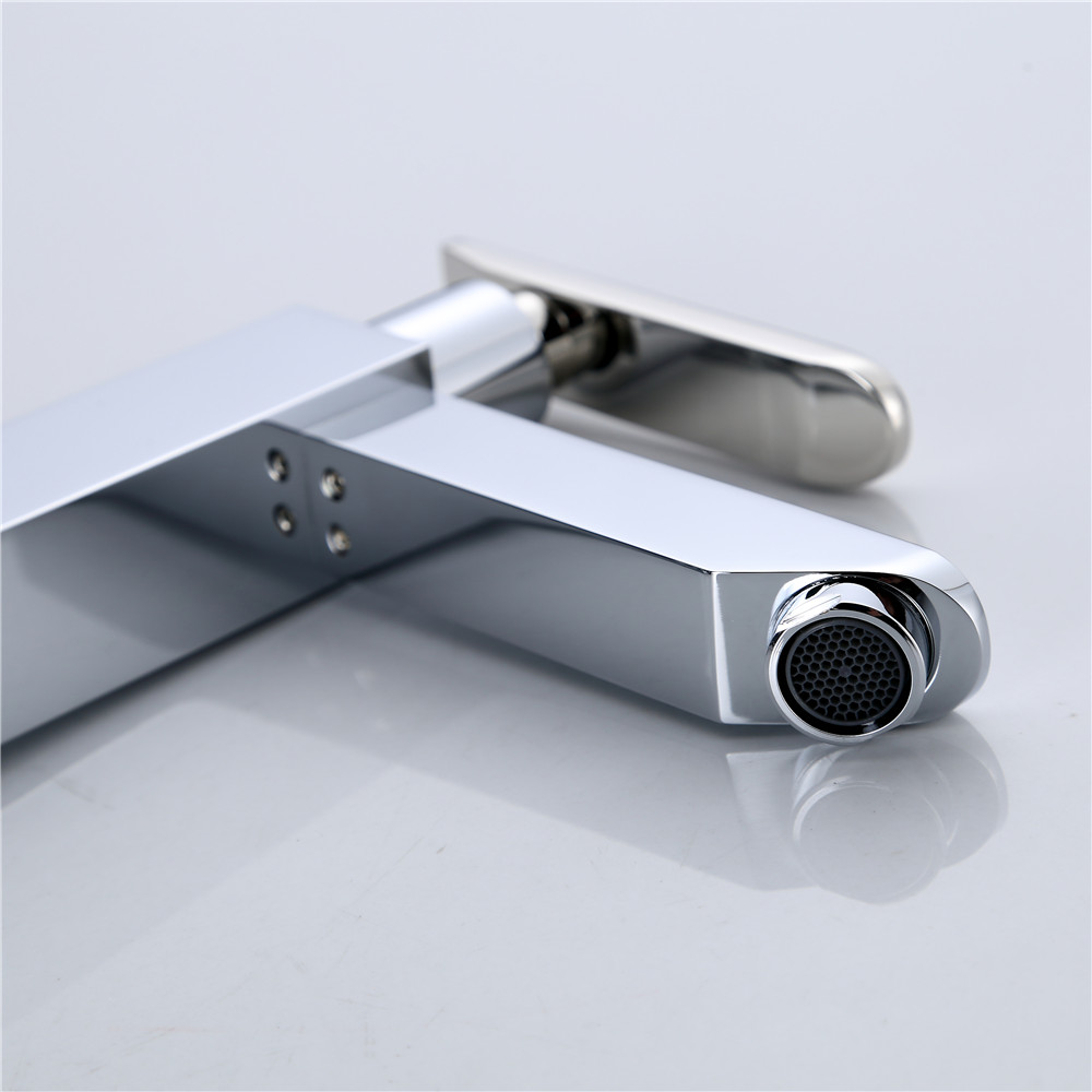 Bathroom brass chrome single cold deck mounted sink wash basin faucet tap