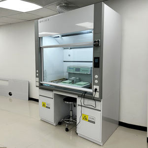 מערכת פליטה משולבת עם מגן אדים מודרני מפלדה עם משטח עבודה, ריהוט למעבדות חינוכיות בבתי ספר ובתי חולים - Product Image 1