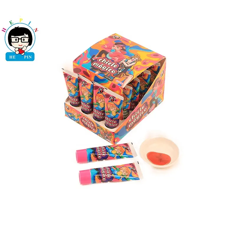 Vente en gros OEM Commande Bubble-gum Tube Dentifrice à saveur fruitée Chewing-gum pour enfants