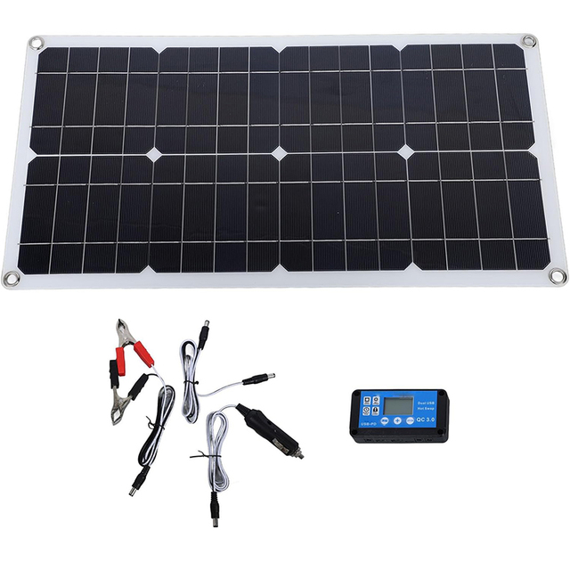ALECTER 100W Flexible Monocrystalline Silicon Solar Panels IP67 Waterproof High Efficiency 23% 12V/24V for Solar Power Systems