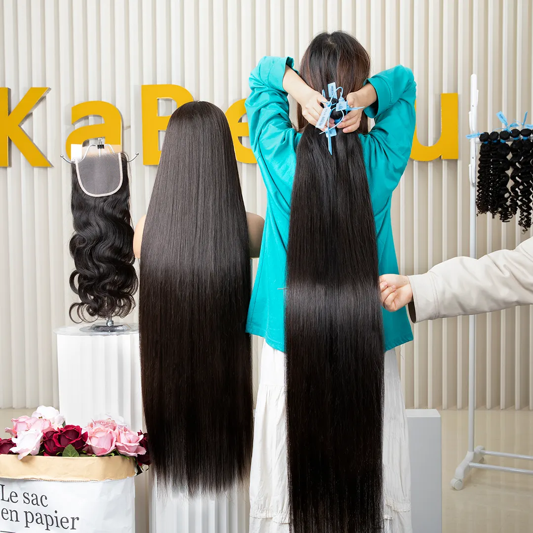 Kbl produto de cabelo para mulheres negras, extensão de cabelo humano liso 100% natural, pacote de cabelo indiano cru da índia