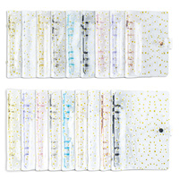 Protège-cahier A5 A6 en PVC coloré motif marguerite, à 6 anneaux, avec fermeture à bouton-pression unique, couverture transparente pour journal/agenda
