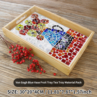 Kits de carreaux de mosaïque pour l'artisanat Kits de plateau de mosaïque en verre pour adultes en céramique pour femmes enfants cadeaux faits à la main décoration intérieure