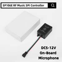 Contrôleur RF universel CE certifié SP106E 6A DC5-12V avec microphone intégré pour bande LED RGB, télécommande 15M
