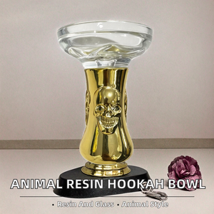 Cazoleta de shisha de cristal esmerilado con diseño de animales, empaquetada en caja - Product Image 1