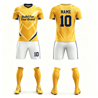 Ensemble d'uniformes de football personnalisés, maillot de football en polyester à séchage rapide avec logo personnalisé, nom et numéro pour équipe, club, OEM, ODM