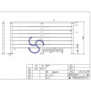 Mỹ phong cách thép không gỉ vuông ban công lan can Wire Rope Cable lan can 42 ''boong bài - Product Image 6
