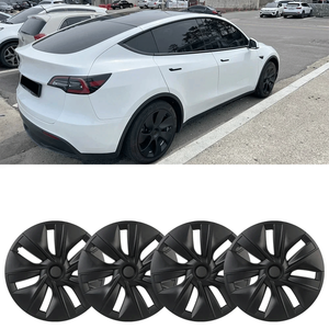 Enjoliveurs de roue pour Tesla Model Y, 19 <span class=keywords><strong>pouces</strong></span>, accessoires, noir mat, enjoliveurs de roue Model Y 2021-2023, lot de <span class=keywords><strong>4</strong></span> - Product Image 1