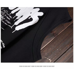Sweat à capuche surdimensionné pour hommes unisexe à la mode avec motif découpé imprimé détail à lacets tissu respirant-Style Hip Hop - Product Image 5