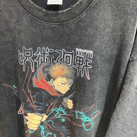 Camiseta de Alta Calidad con Estampado Gráfico DTG, 100% Algodón, Estilo Vintage Lavado a la Piedra, para Hombre, Cuello Redondo, Unisex, para Verano