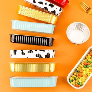Boîte en aluminium et feuille d'aluminium pour friteuse à air chaud, pour griller le fromage au durian - Boîte rectangulaire pour four - Boîte en aluminium <span class=keywords><strong>alimentaire</strong></span> réutilisable - Product Image 6