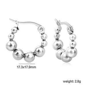 ต่างหูทรงเรขาคณิต ชุบทอง 18k สแตนเลส รูปหัวใจ ไม้กางเขน จมูกหมู แฟชั่นสำหรับผู้หญิง - Product Image 5