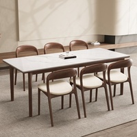 Chaise de salle à manger moderne en bois massif avec siège rembourré, chaise de salle à manger nordique en noyer, chaise de restaurant contemporaine en bois pour cuisine