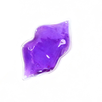 Échantillon Gratuit - Compresse Réutilisable Chaud/Froid en Gel Personnalisable (Couleur, Taille, Logo) en Forme de Lèvres pour Soins de Beauté